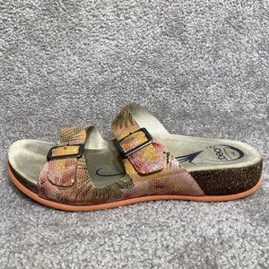 Abeo Blythe 9210 Slides Sandals Orange Neutral Footbed Women's US Size 8